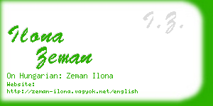 ilona zeman business card